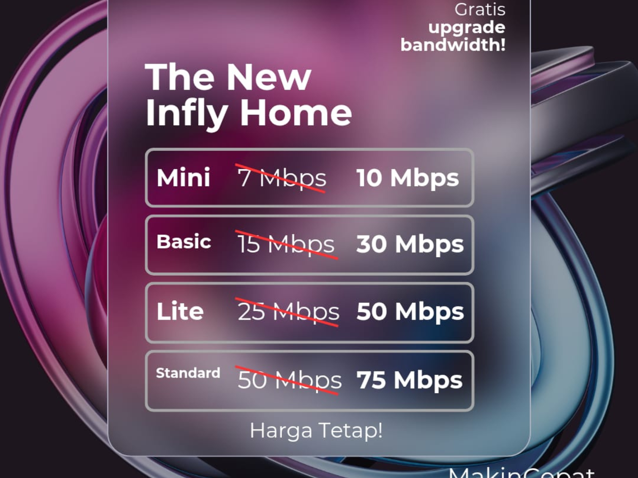 The New Infly Home: Paket Baru, Koneksi Ngebut!